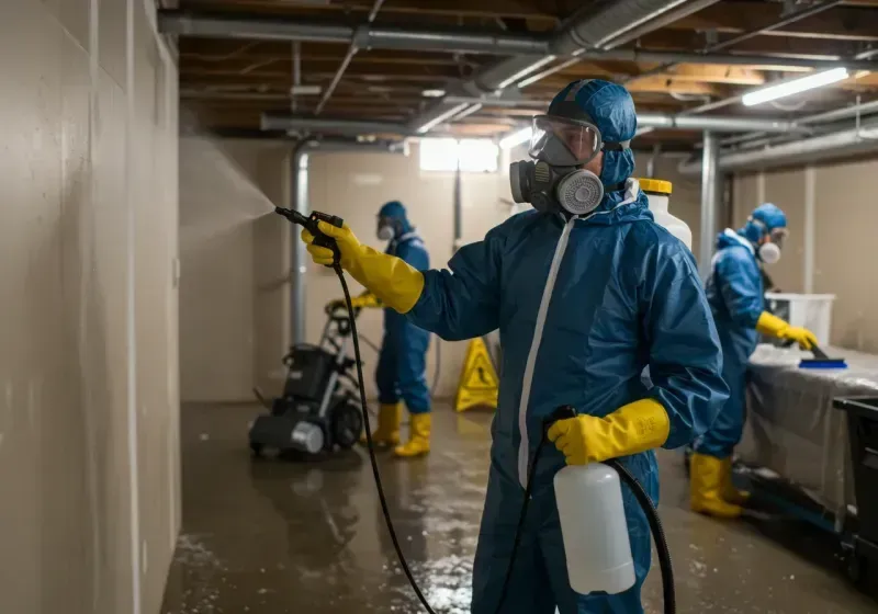 Basement Sanitization and Antimicrobial Treatment process in Duxbury, MA